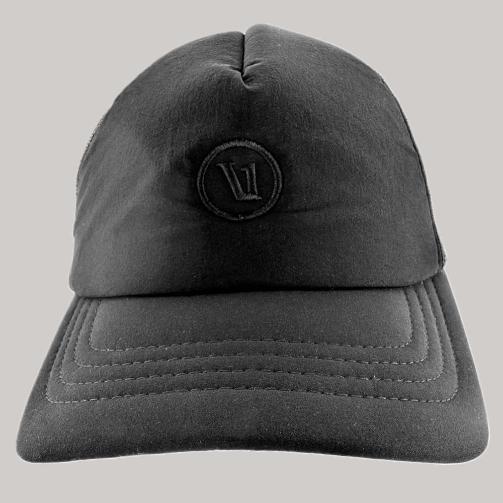 Vuori Perspective Foam Trucker Black Hat Adjustable Logo Snapback Mesh Sporty